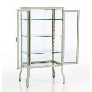 Vitrine à 2 portes Tomasucci MASH WHITE, en acier et verre, blanc