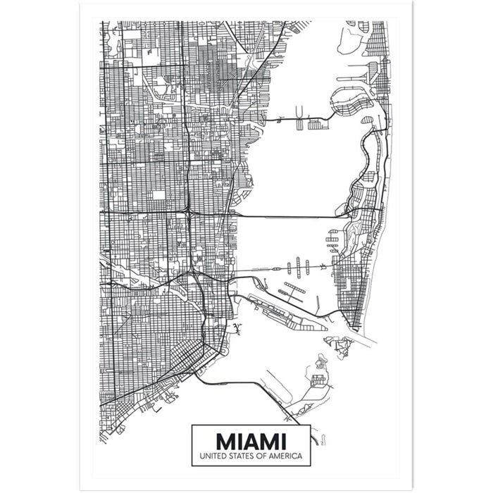 Affiche graphique miami usa Affiche seule