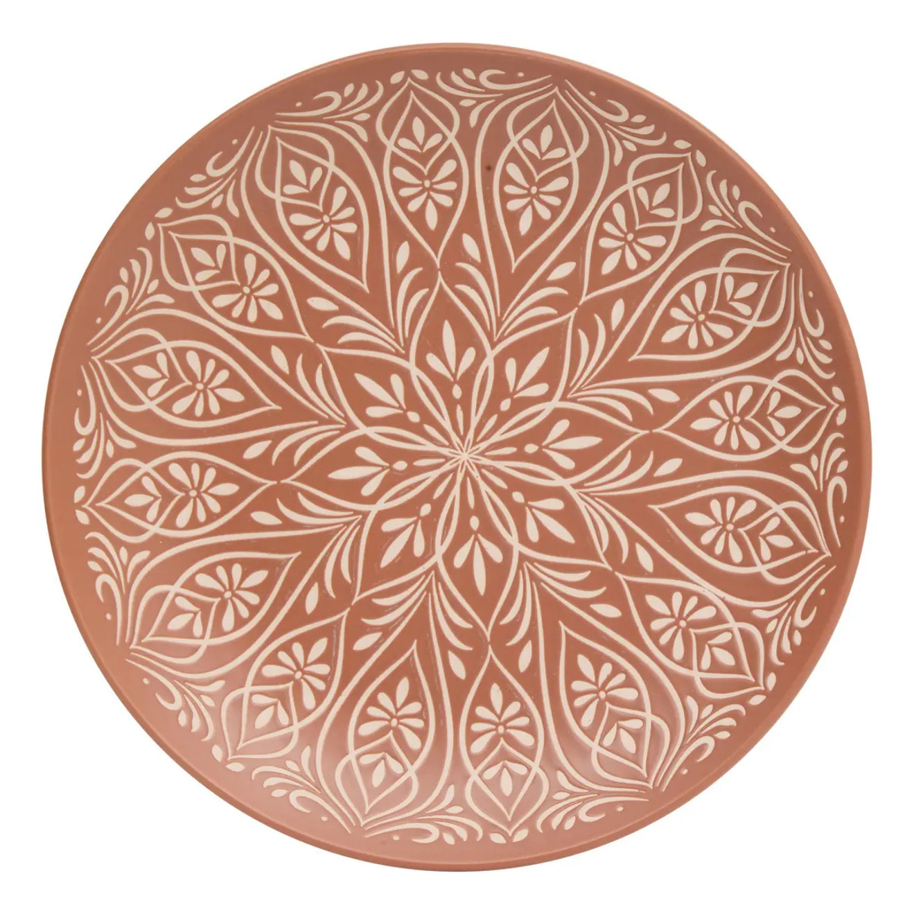 Lot de 6 Assiette plate Ines D27cm terracotta