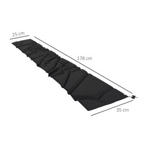 Funda para Sombrilla de Jardín Funda para Parasol Impermeable Tela Oxford 420D Cubierta de Parasol con Cremallera para Jardín Exterior 178x25/35 cm Negro