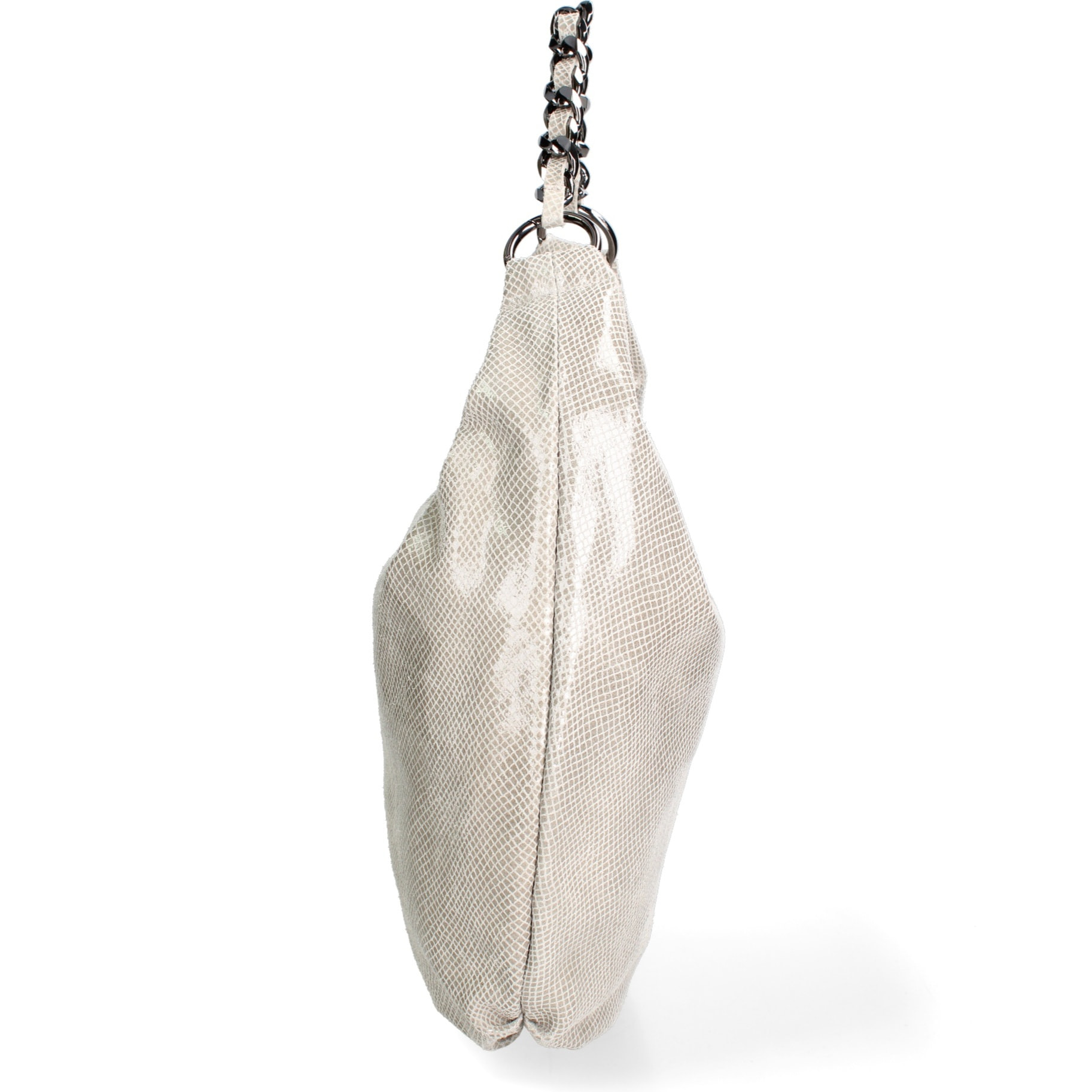 Borsa a spalla da donna Made in Italy - Valoria Pro - Vera pelle e calfhair - 42.0 x 34.0 x 9.0 cm