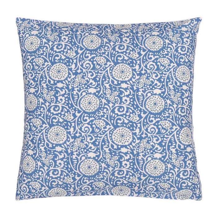 Taie d'oreiller imprimée en percale de coton, SHAQUI PORCELAIN, Bleu Porcelain