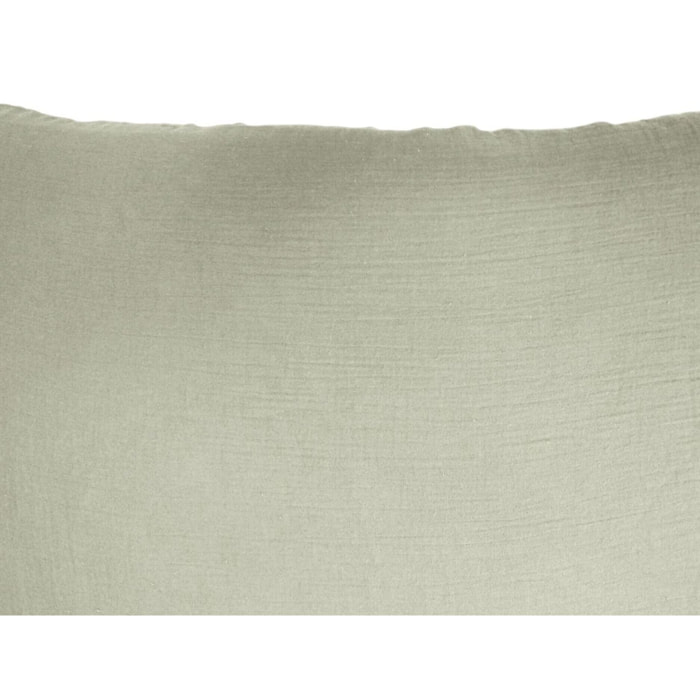 Taie D'oreiller 100 % gaze De Coton Vert D'eau