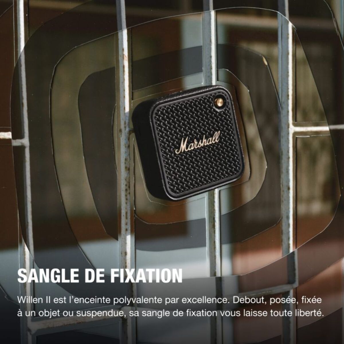 Enceinte portable MARSHALL Willen II Black & Brass - Bluetooth, étanche, autonomie 17h