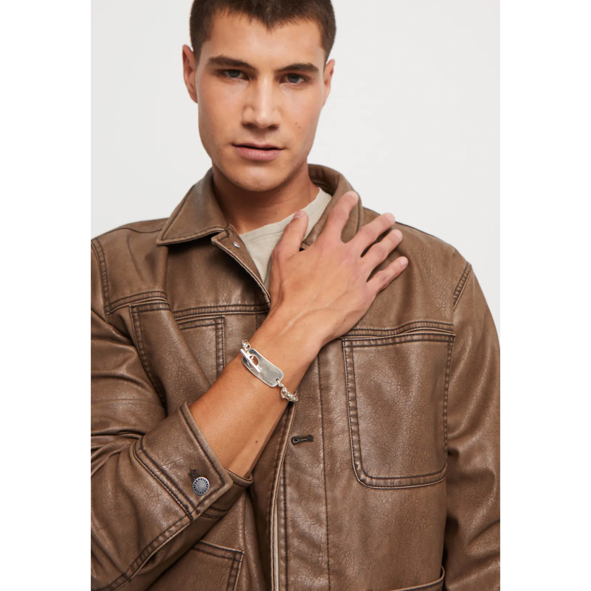 Pulsera SER NATURAL PLATEADO XL