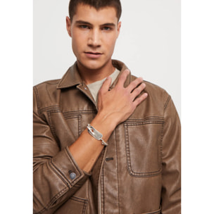 Pulsera SER NATURAL PLATEADO XL