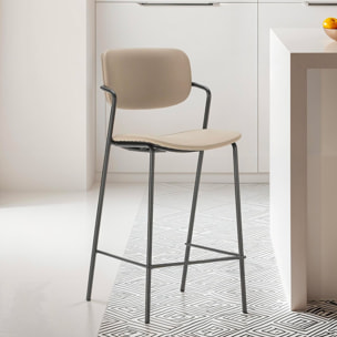 Lot de 2 tabourets en simili - SKANDI