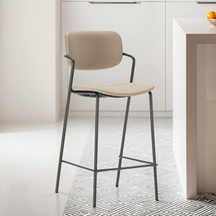 Lot de 2 tabourets en simili - SKANDI