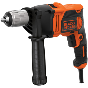 Perceuse à percussion filaire - 850W - 54 400 cps/min - 6 accessoires - Livrée en coffret BLACK+DECKER BEH850K-QS