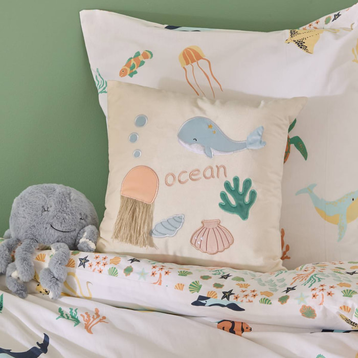 Coussin Enfant Orta 40x40 cm Beige Ocean