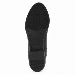 Texano basso in vera pelle - tacco 5 cm