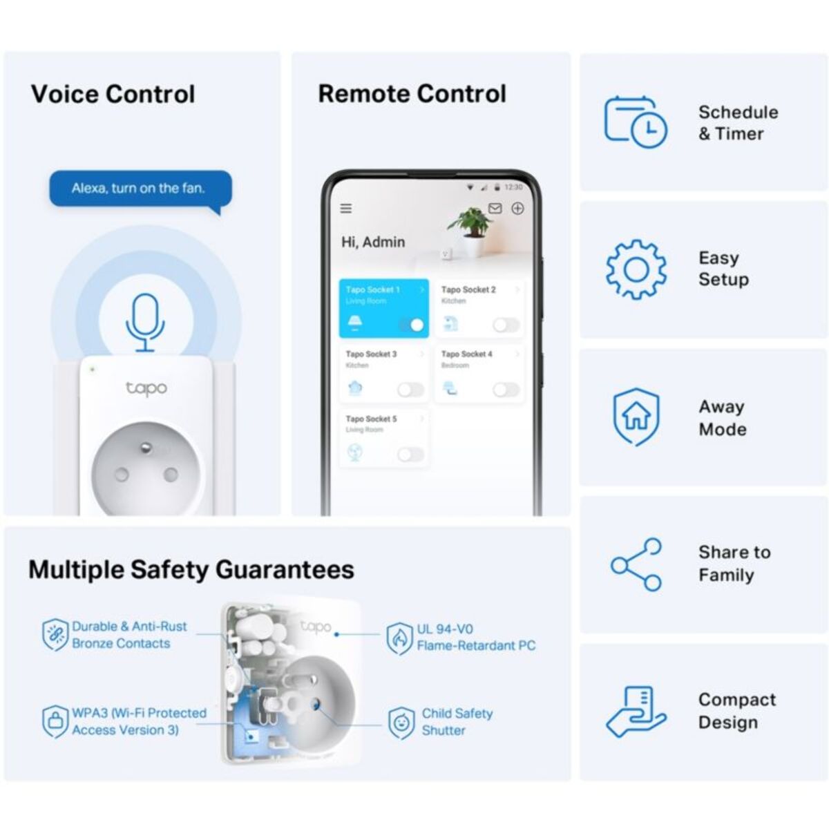 Prise connectée TP-LINK Tapo P100 Wifi