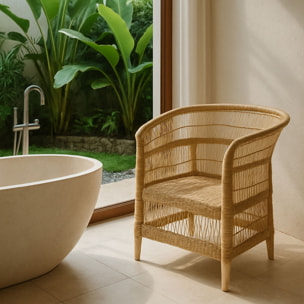 Fauteuil traditionnel du Malawi en rotin ZOMBA
