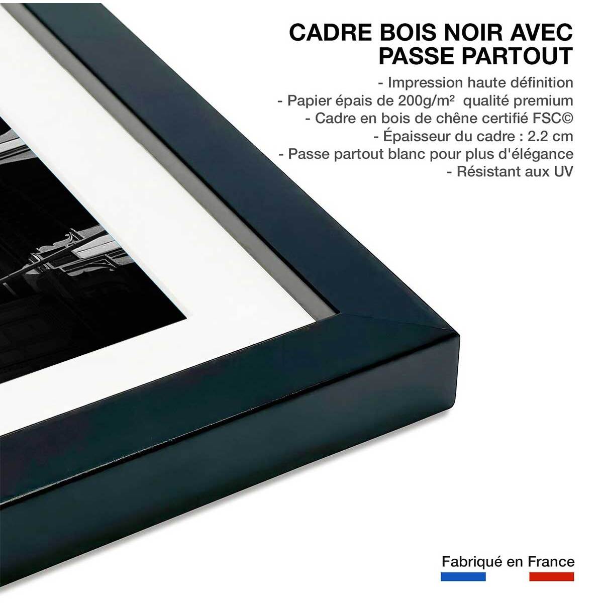 Affiche photo ancienne Piscine Deligny - Paris Affiche sous cadre noir