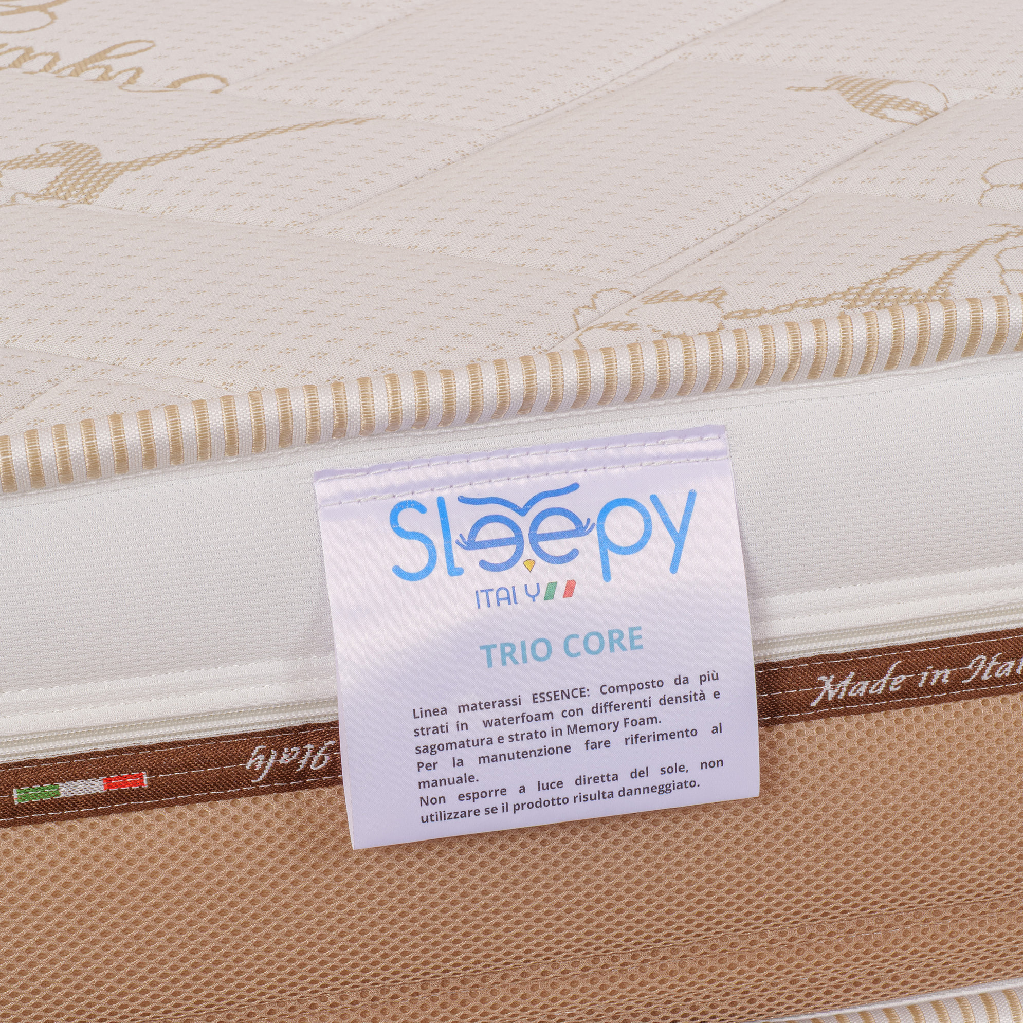 Materasso Memory TRIO CORE Piazza e mezza mis. 120x190 alto 22cm - Sleepy Italy
