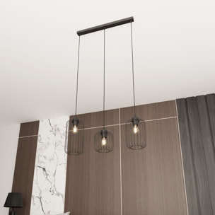 Lampada a sospensione Vander in acciaio nero opaco