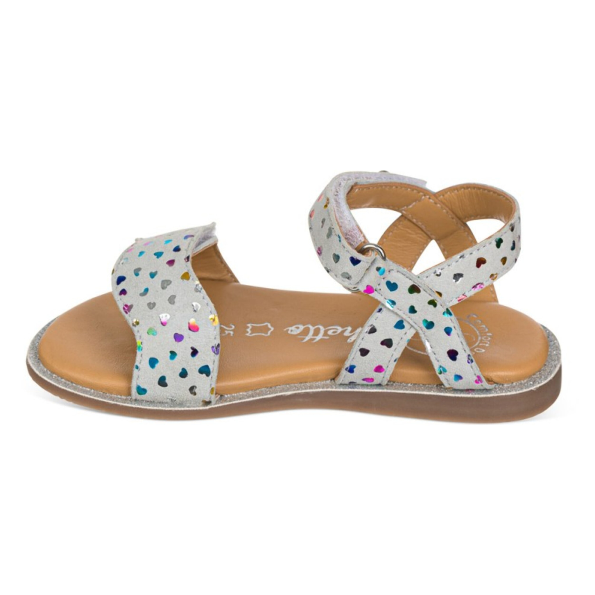 Sandalia de estampado corazones