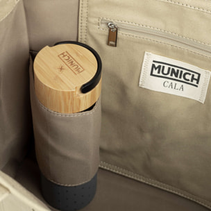 BOLSO CALA SHOPPER C/TAUPE + ORANGE