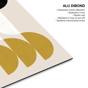Tableau art geometrique Sphère en miroir Tableau alu Dibond