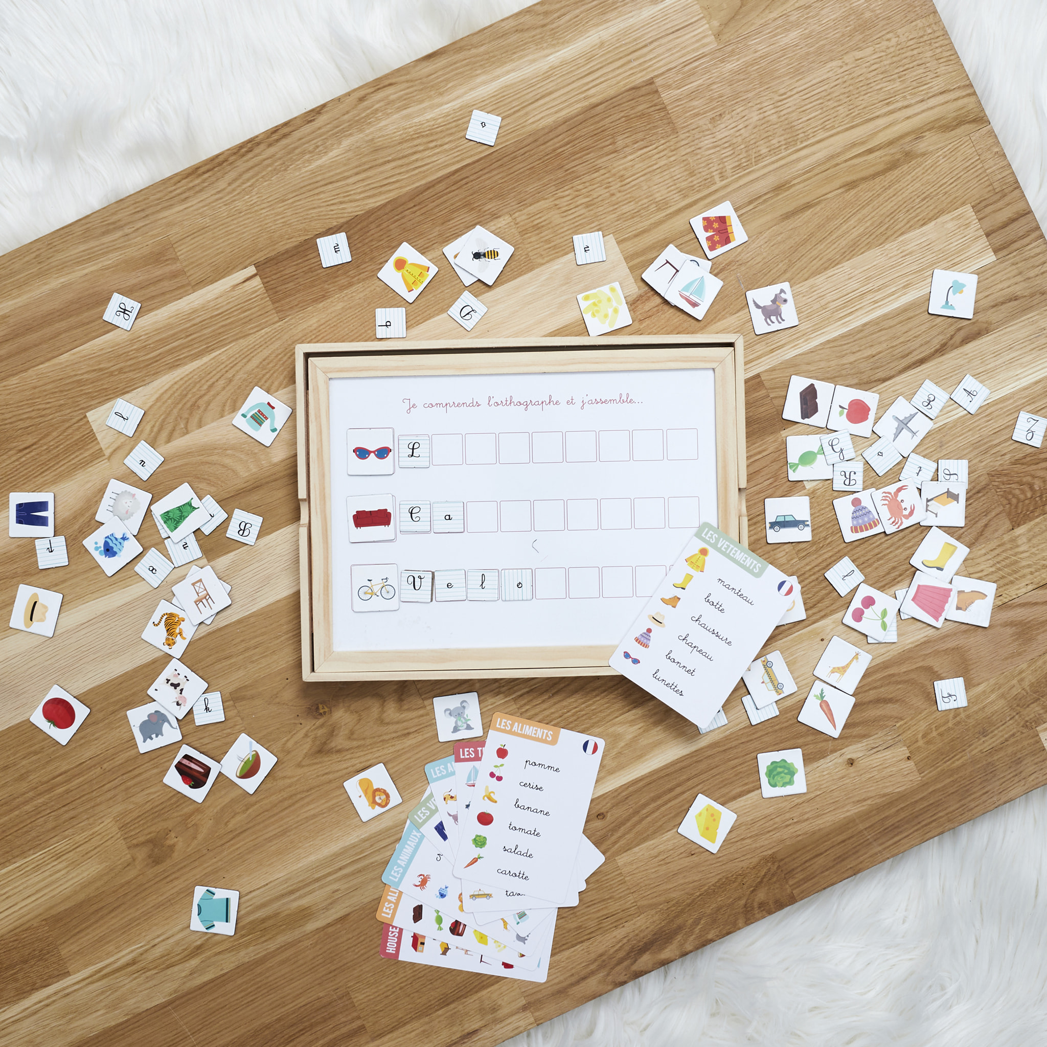 TABLEAU EN BOIS JE COMPRENDS LES LETTRES