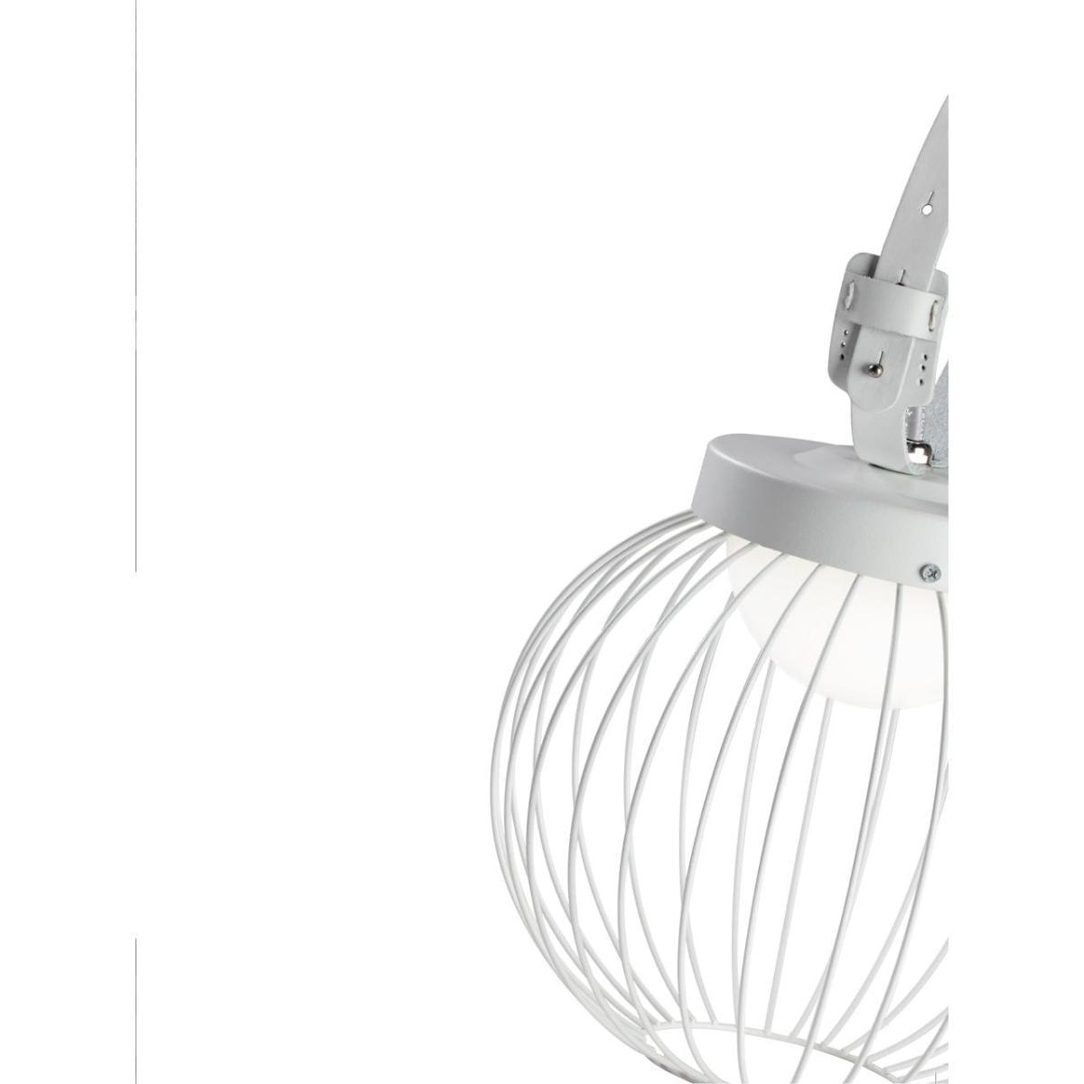 Cage - Lampada Led Portatile 20W Con Cinturino In Pelle A Luce Fredda Colore Nero