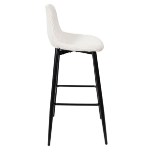 Chaise De Bar Cotele Scott Beige - Lot de 2