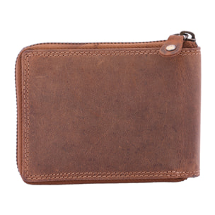 Portafoglio  da uomo In Vera pelle Made in Italy 9,5x12,5x2,5 cm