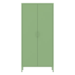 Armadio in metallo 2 ante 80x40x170h cm verde salvia - Pop