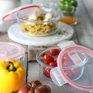 Boîte hermétique ronde 640 ml en verre CLEMENTINE