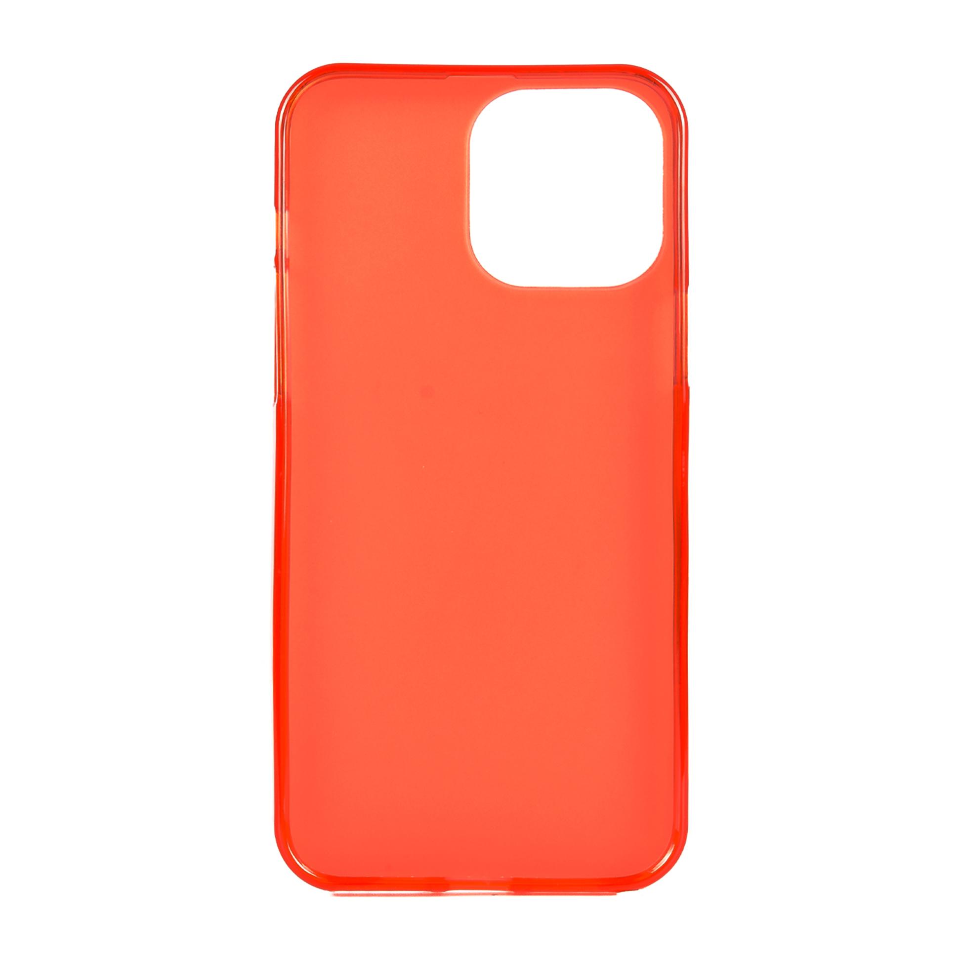 Custodia in silicone per iPhone 13 Pro Max. Finitura opaca semi trasparente con bordi lucidi.