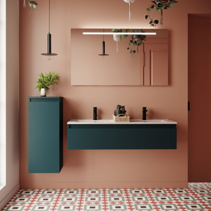 Ensemble double vasque 1 tiroir + miroir - HUDSON