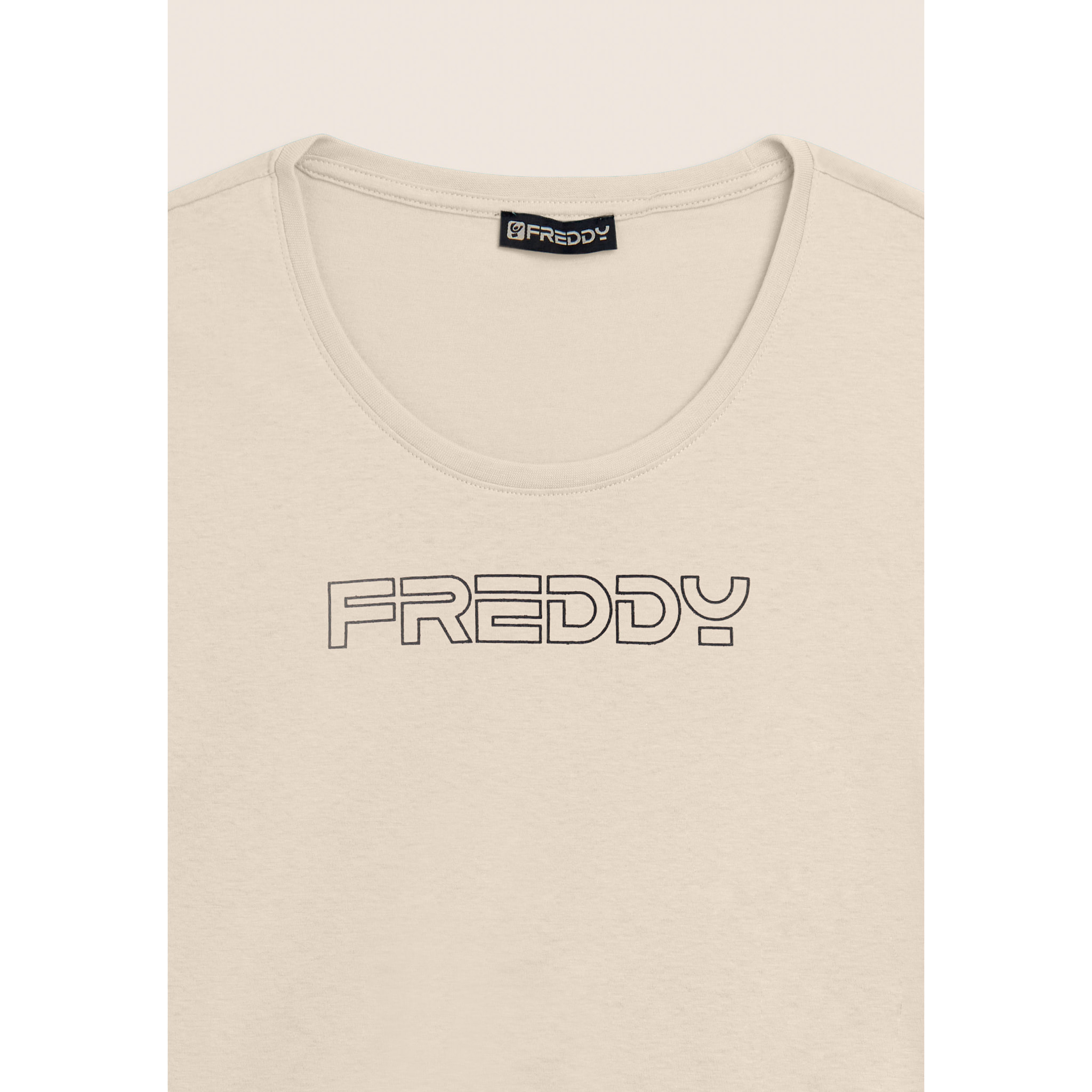 T-shirt Manica Corta con Logo FREDDY in Outline Glitter