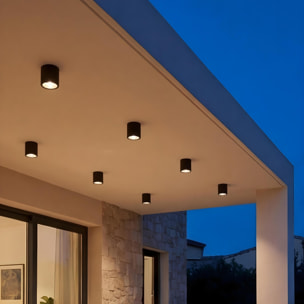Ledsc4 LedsC4 - Plafón LED Exterior e Interior, Diseño Moderno y Funcional, Eficiencia Energética, IP Protegido, 168mm, Negro, Versátil y Duradero