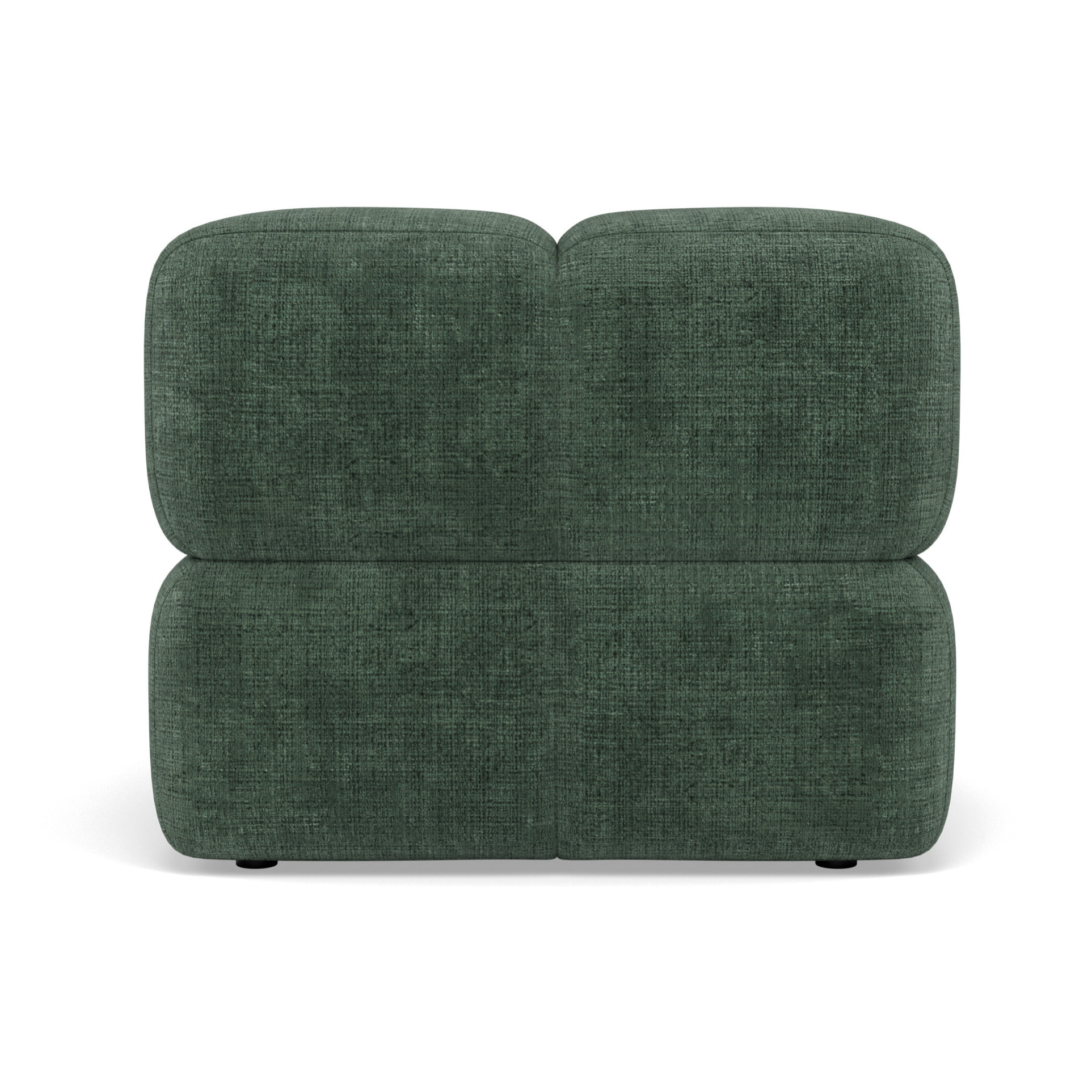 Grace - module d'assise sans accoudoir en velours texturé - Vert