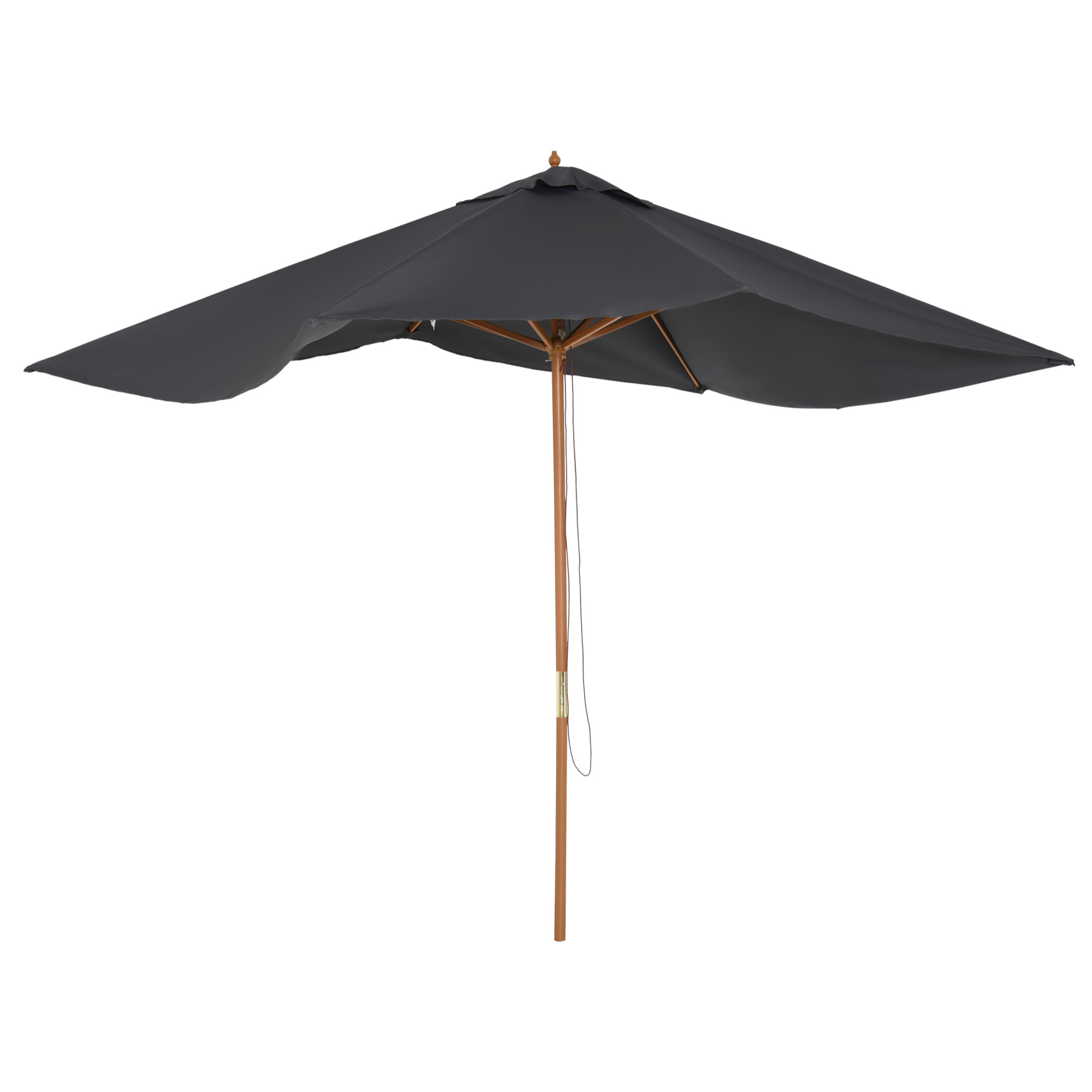 Parasol droit rectangulaire de jardin grande taille dim. 3L x 2l x 2,5H m anthracite