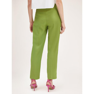 Motivi - Pantaloni carrot misto lino - Verde chiaro