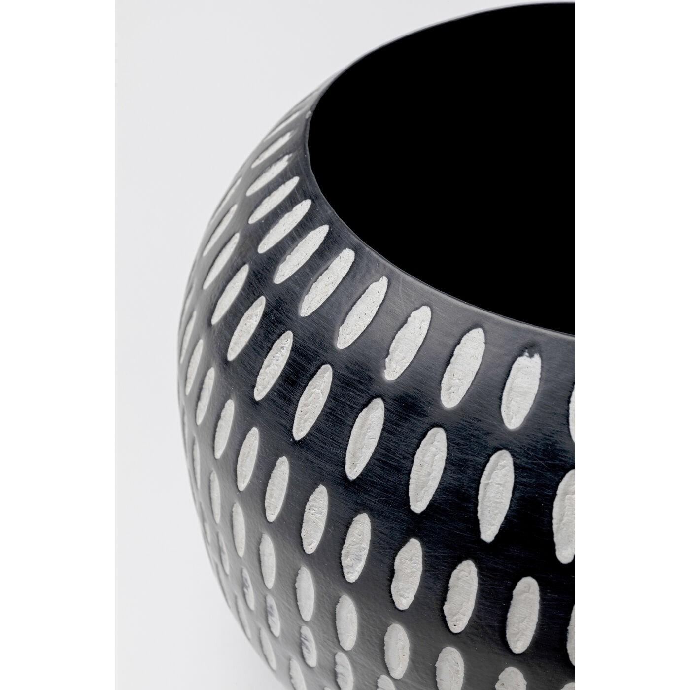 Vase Brodo noir et blanc 12cm Kare Design