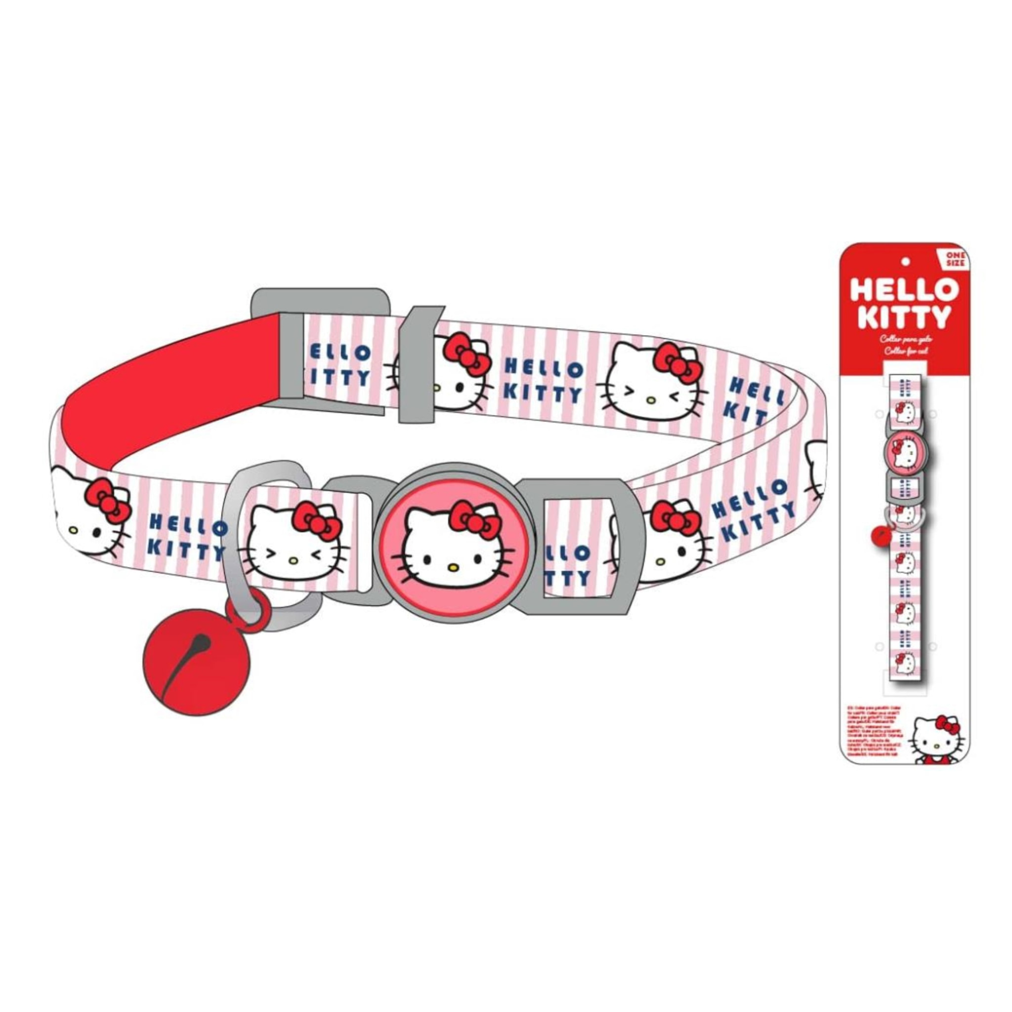 Collar para gato talla única diseño hello kitty