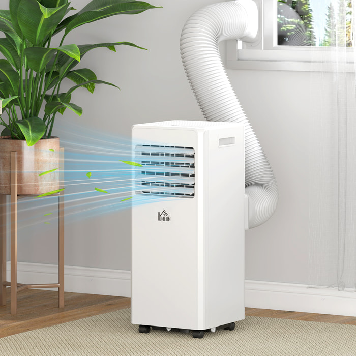 Climatiseur déshumidificateur ventilateur 3 en 1 mobile - 9000 BTU  - télécommande kit installation inclus - blanc