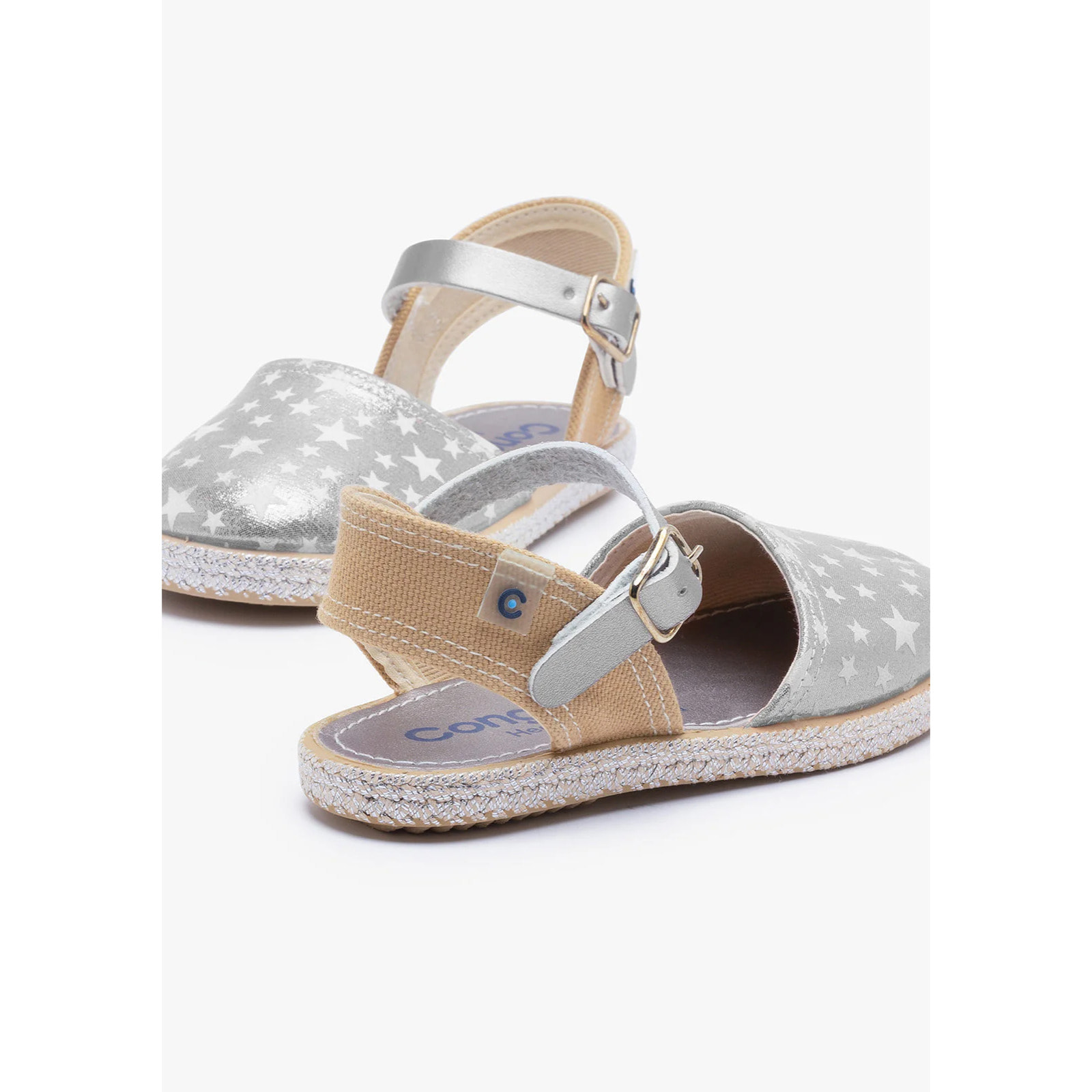 Conguitos - Sandali estivi in juta con zeppa per bambina comodi