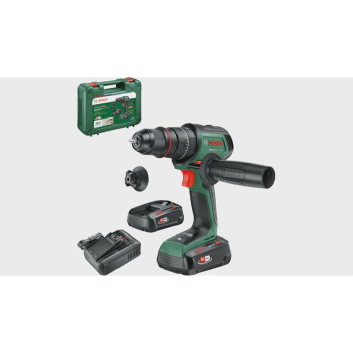 Perceuse à percussion sans-fil AdvancedImpact 18V-80 QuickSnap - BOSCH - 2 batteries 2,5 Ah - chargeur - 06039E2102