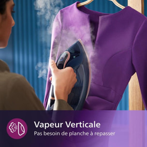 Fer à repasser PHILIPS DST8050/20​ fer à vapeur Série 8000 Bleu foncé/doré, 3000W