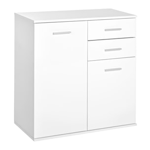 Armario Buffet con 2 Cajones de Madera 71x35x76cm Blanco