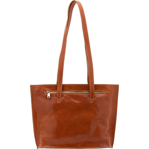Borsa a spalla da donna - Modello False - 100% pelle - 27.0 x 38.5 x 10.0 cm