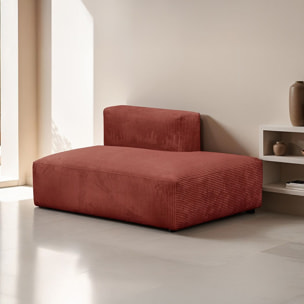 Module d'angle ouvert à droite 2 places en velours côtelé - MODULO