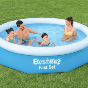 Bestway Piscine gonflable ronde Bestway Fast Set 305 x 66 cm bleu