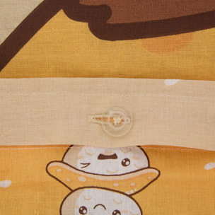 Parure de lit enfant Capy 140x200cm beige