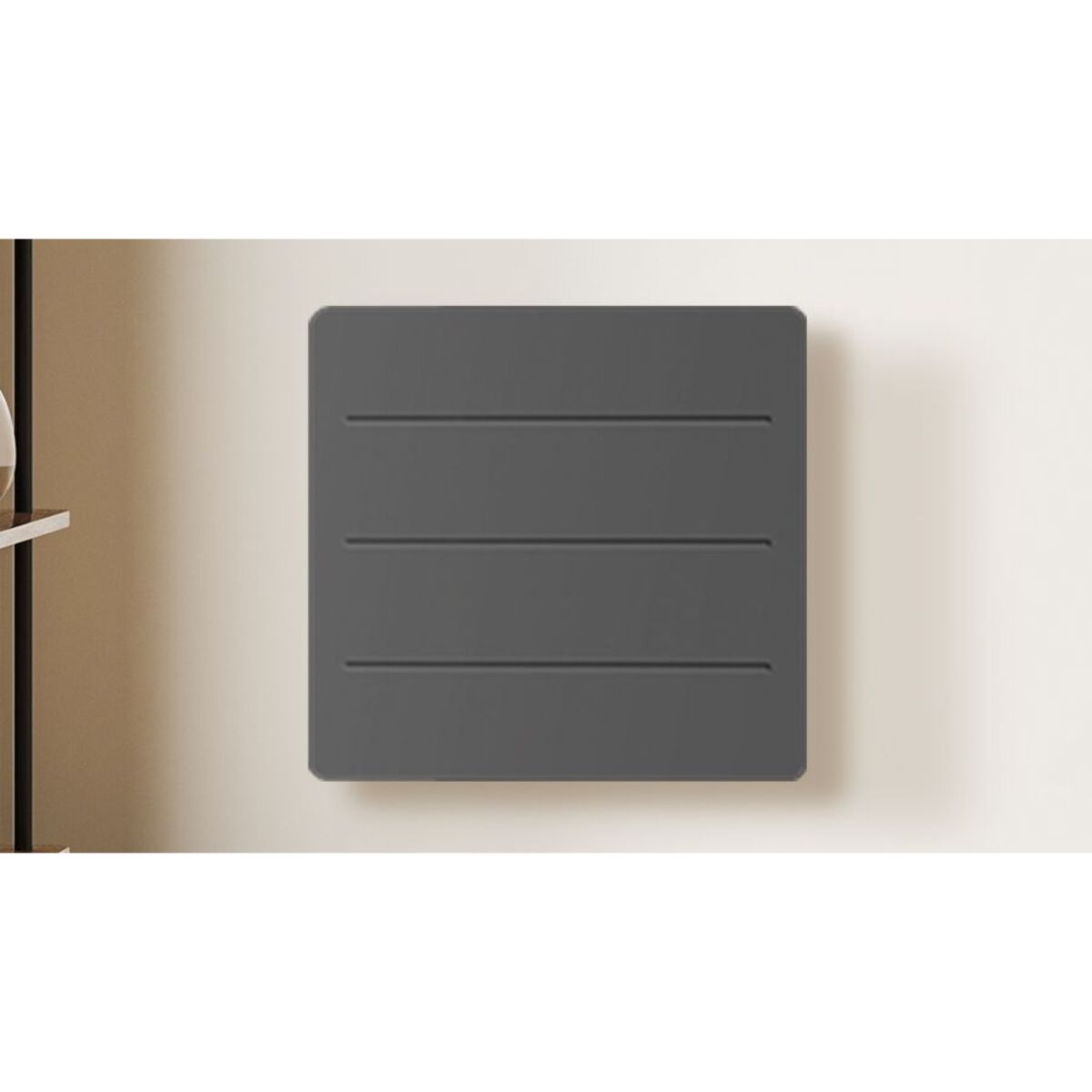 Radiateur Électrique LCD Céramique + film Gris Anthracite 1500W