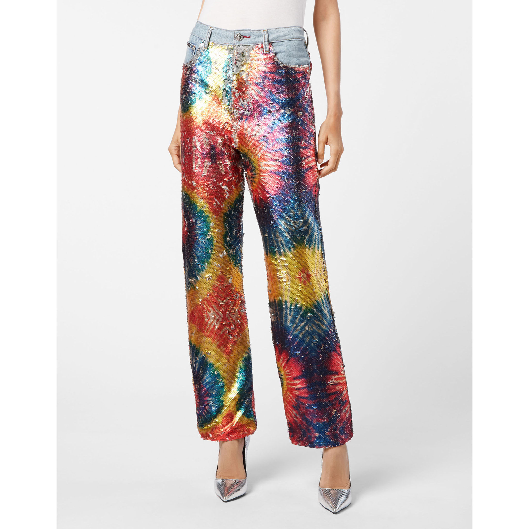 PHILIPP PLEIN Pantalones vaqueros Loose Fit TIE DYE