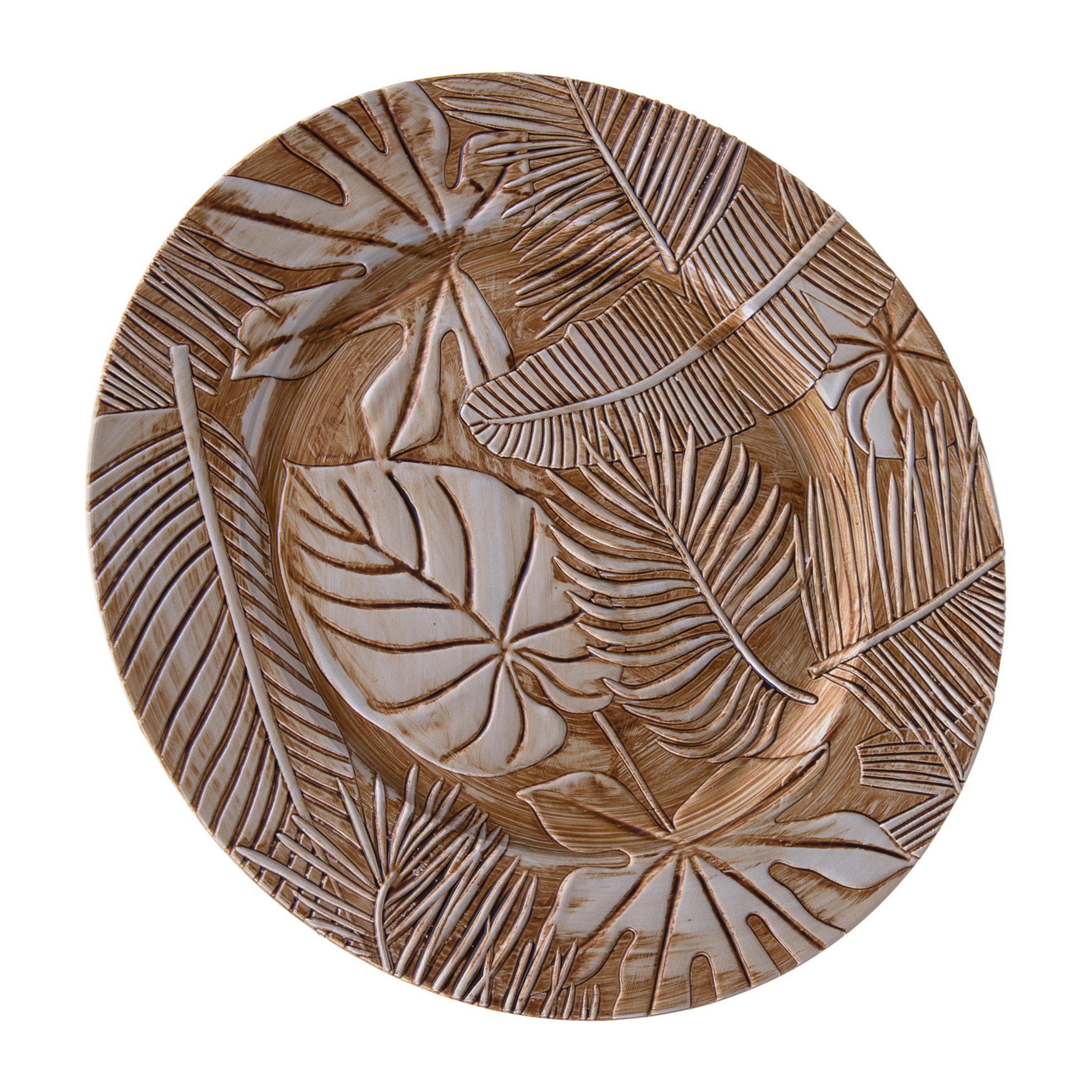 Piatto con foglie uso decorativo - Pezzi 12 - MARRONE - Bianchi Dino SpA